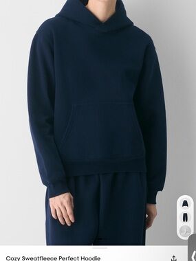 Aritzia Navy Blue Cozy Sweatfleece Hoodie